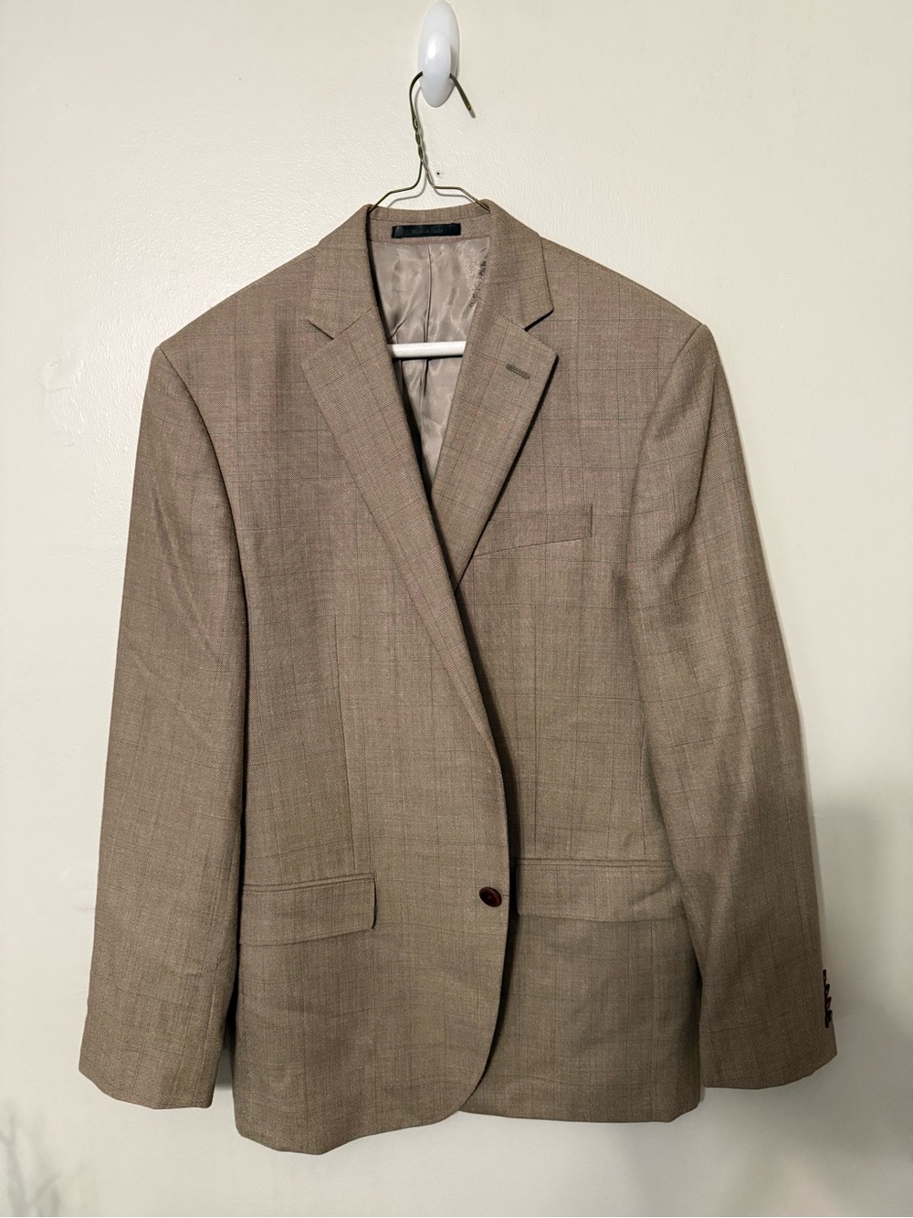 Austin Reed Tan Plaid Sport Coat Blazer